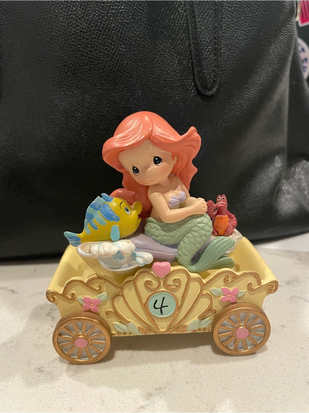 Precious Moments Ariel Little Mermaid Train Car # 4 Figurine